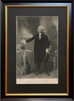 „Washington.“ Stich von Oliver Pelton nach Gilbert Stuart, um 1860