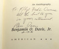 „American: Eine Autobiografie“, signiert und mit Widmung von Benjamin O. Davis, 1991