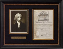 James Madison Signed Scallop Top Ship’s Passport, Dated September 8, 1810