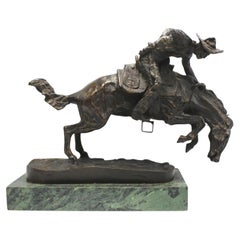 "The Bronco Buster" Bronze Sculpture, after Frederic Remington
