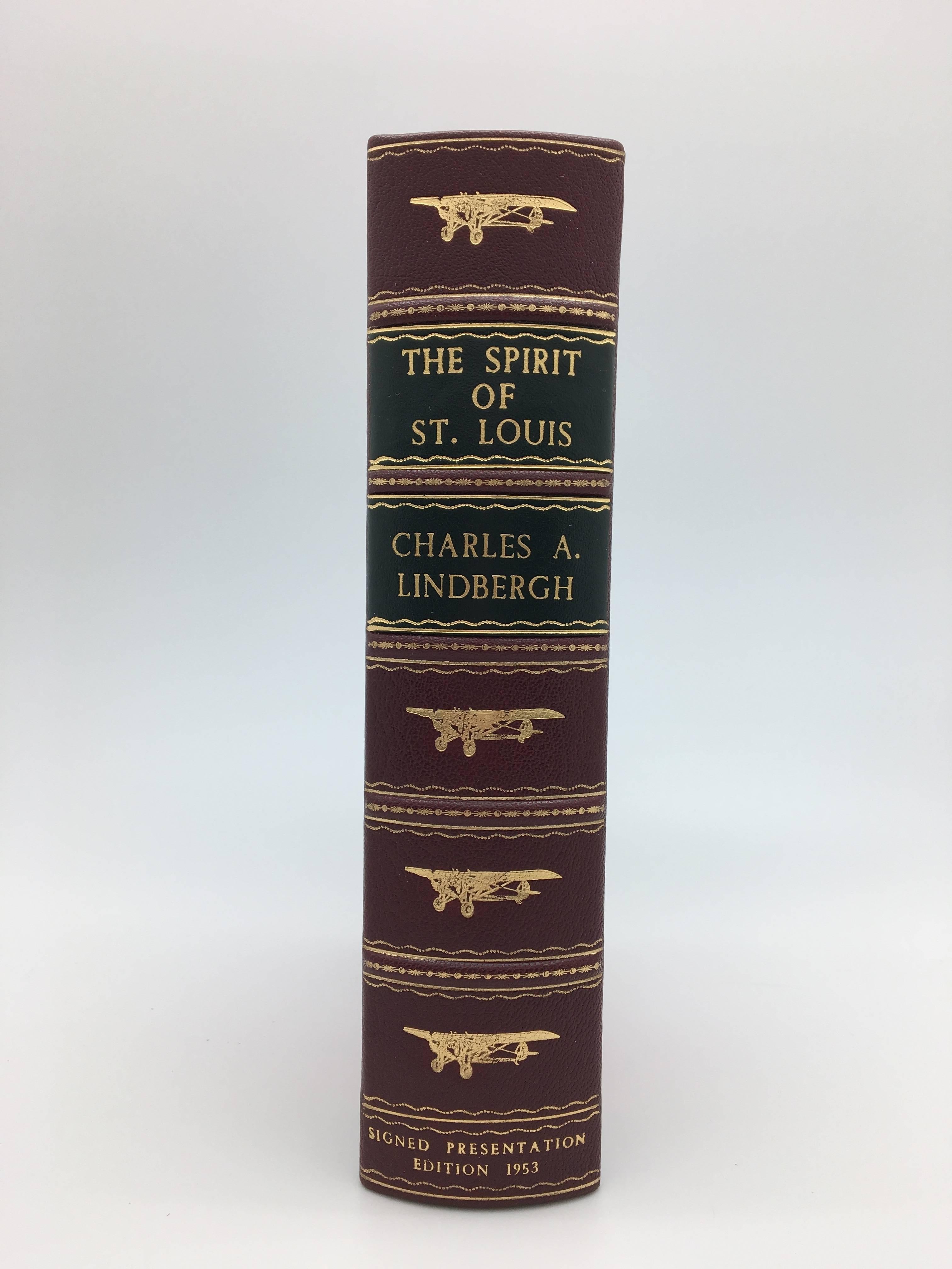 Spirit of St. Louis by Charles Lindbergh, Signed Presentation Edition, 1953 In Excellent Condition In Colorado Springs, CO