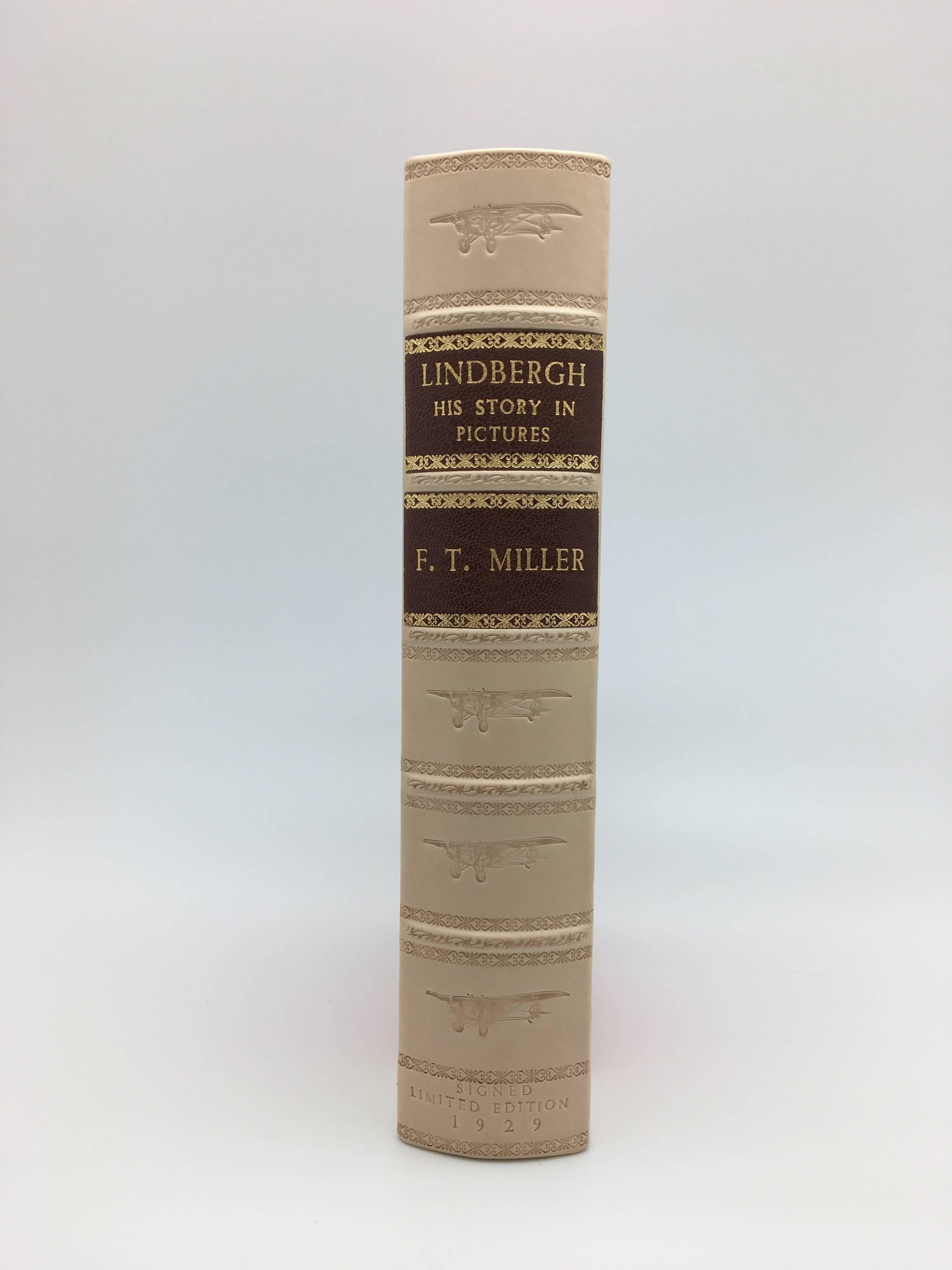 Lindbergh His Story in Pictures by Francis Miller, Signed Limited Copy 70 of 250 In Good Condition For Sale In Colorado Springs, CO