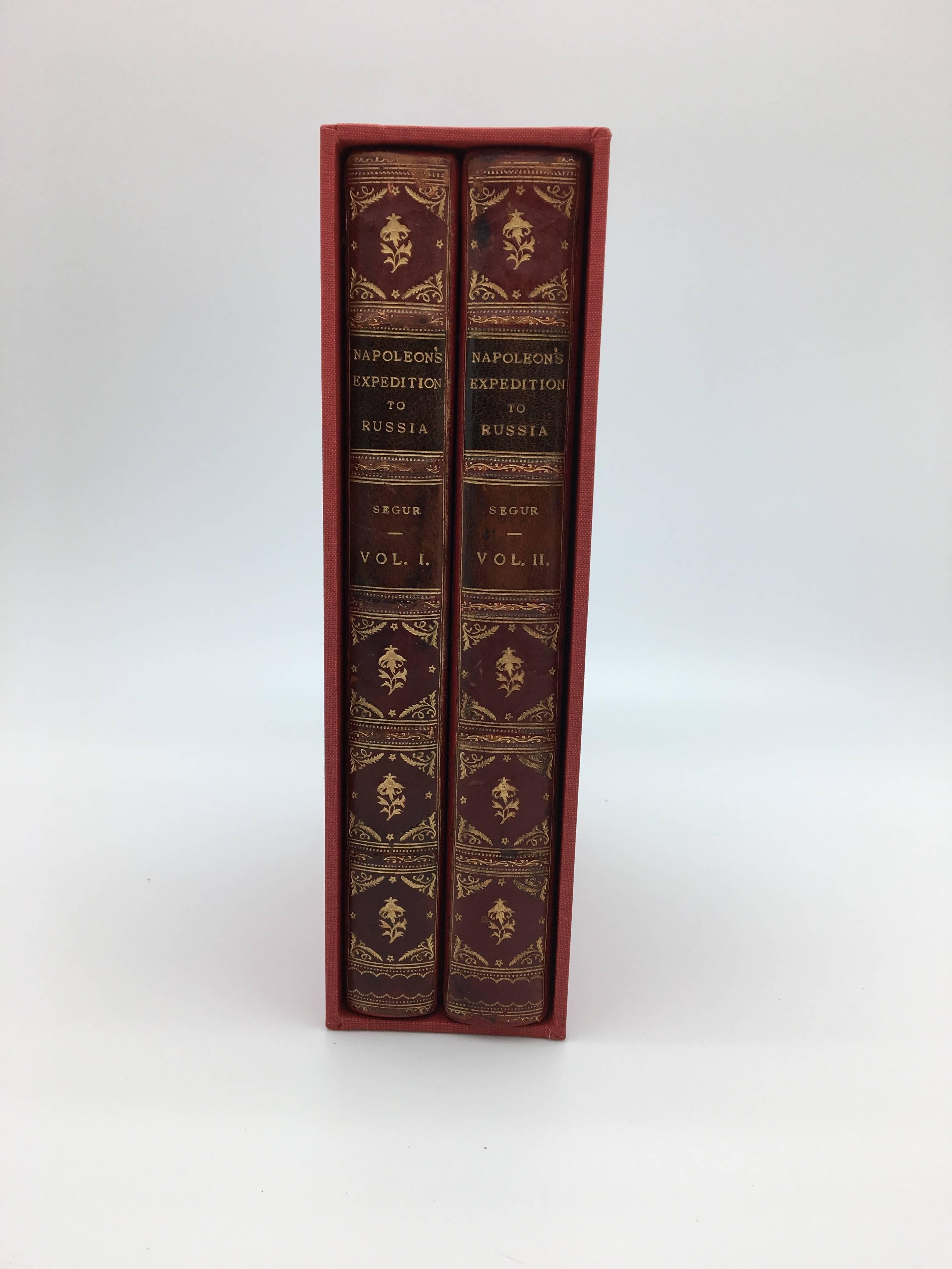 Napoleon's Expedition to Russia by Count De Segur, 2-Volumes, 1825 In Good Condition In Colorado Springs, CO