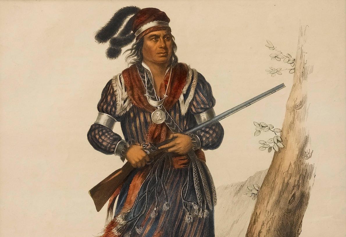 Tuko-See-Mathla, a Seminole Chief, Hand-Colored Litho by McKenney & Hall, 1836 In Good Condition In Colorado Springs, CO