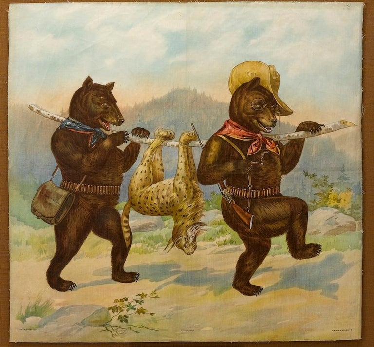 Theodore Roosevelt Rough Riders Antique Hand Painted Pillow Cover