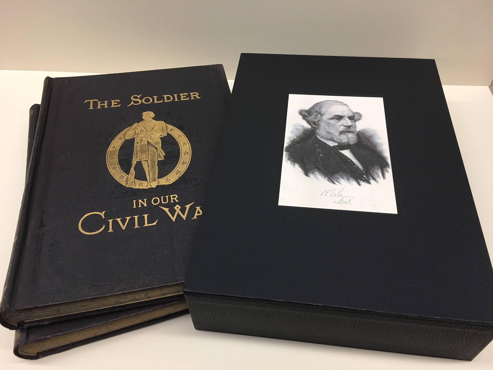 Paul Mottelay's “The Soldier in Our Civil War”, A Pictorial History of the Conflict, 1861-1865, Illustrating the Valor of the Soldier as Displayed on the Battle-field. New York: Stanley Bradley, 1890. Two volumes. 

Second edition of this large