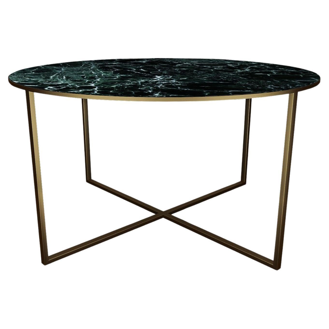 NORDST MIA Dining Table, Italian Green Lightning Marble, Danish Modern Design For Sale