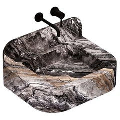 Assens - bassin en marbre gris Galaxy, petit modèle