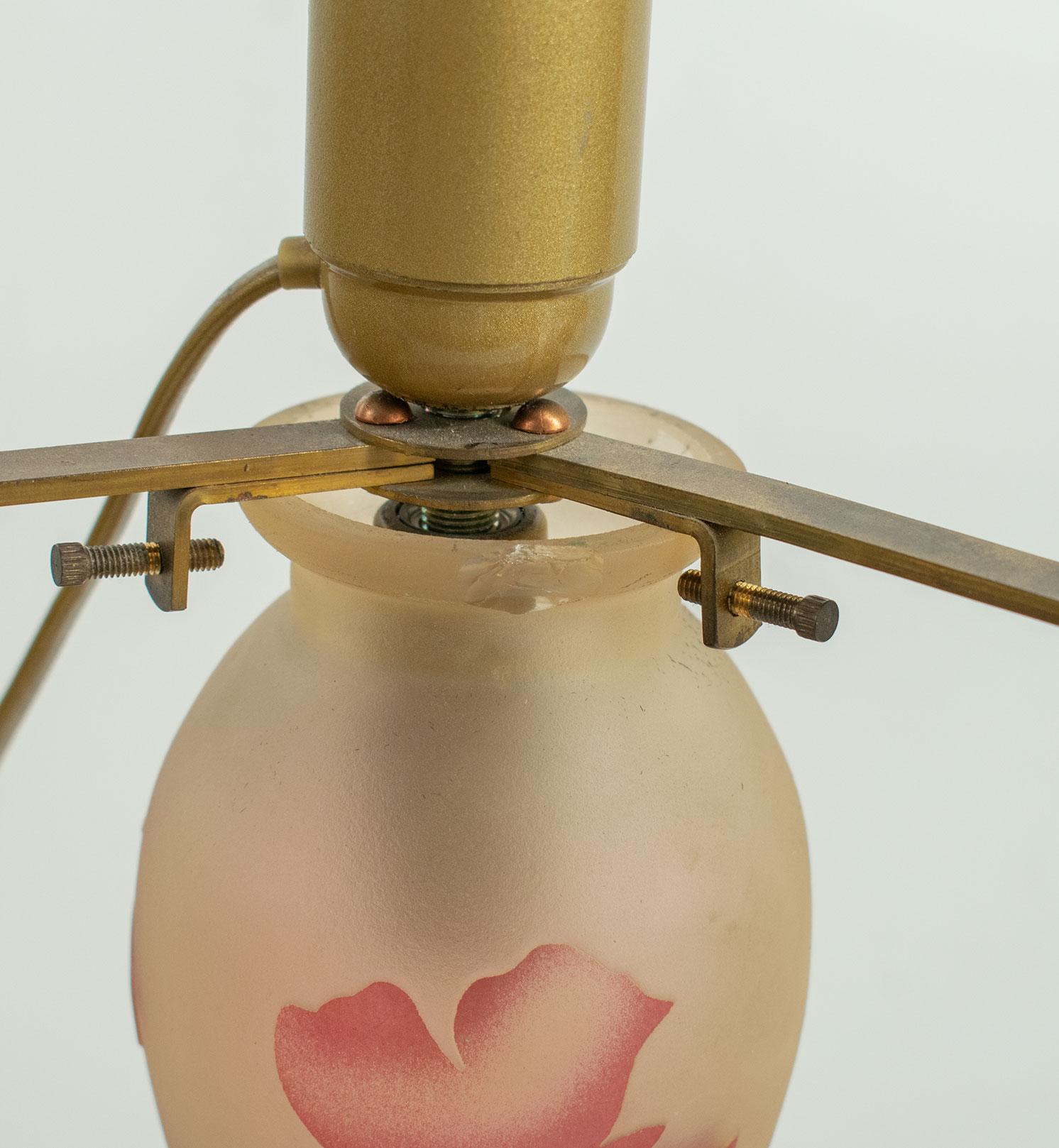 VIANNE - Large Mushroom lamp in multi-layered glass, signed by the maker In Good Condition In TEYJAT, FR