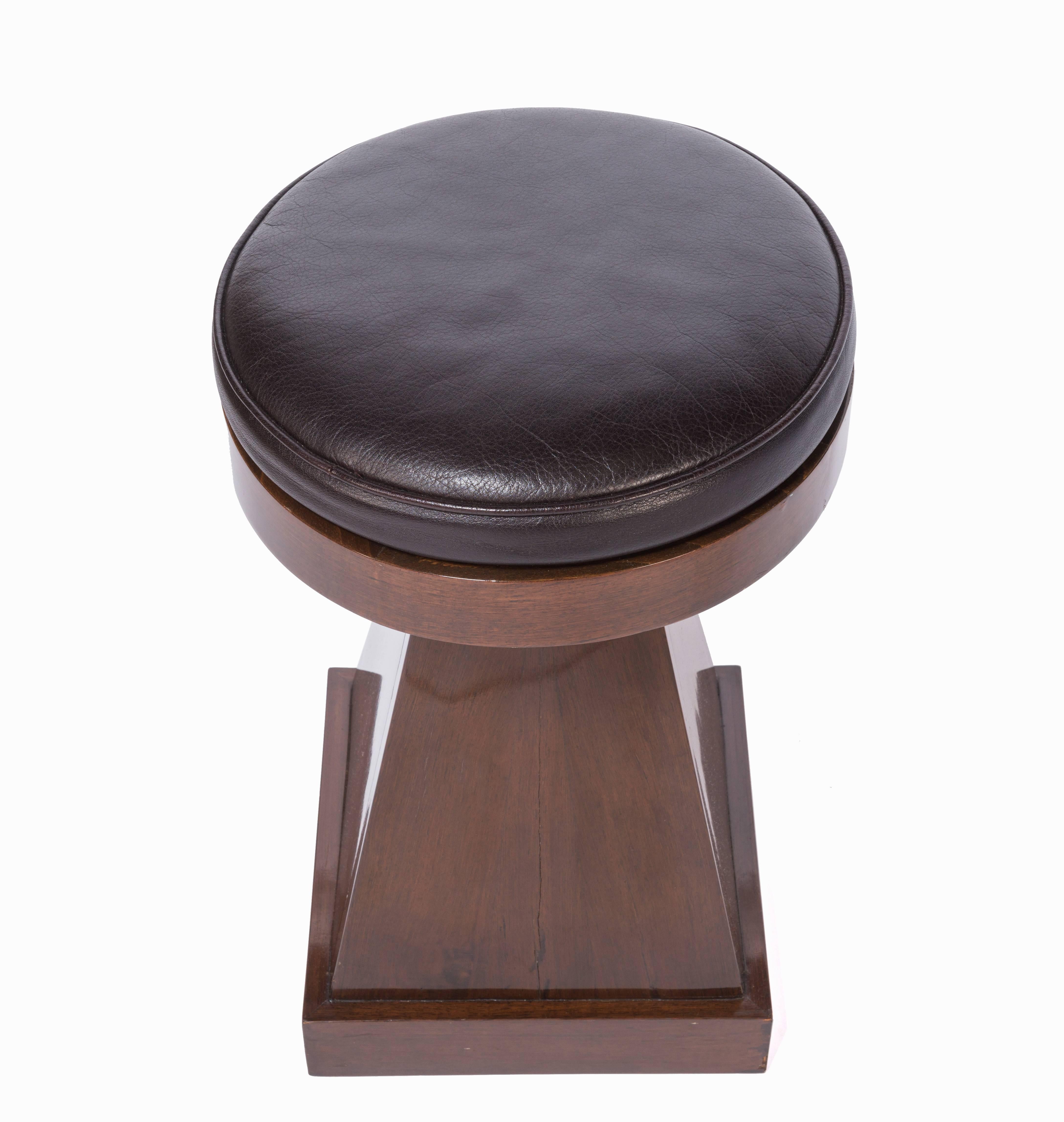 Mid-Century Modern French Adjustable Stool For Sale