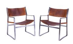 Pair of Hans Wegner Lounge Chairs for Johannes Hansen