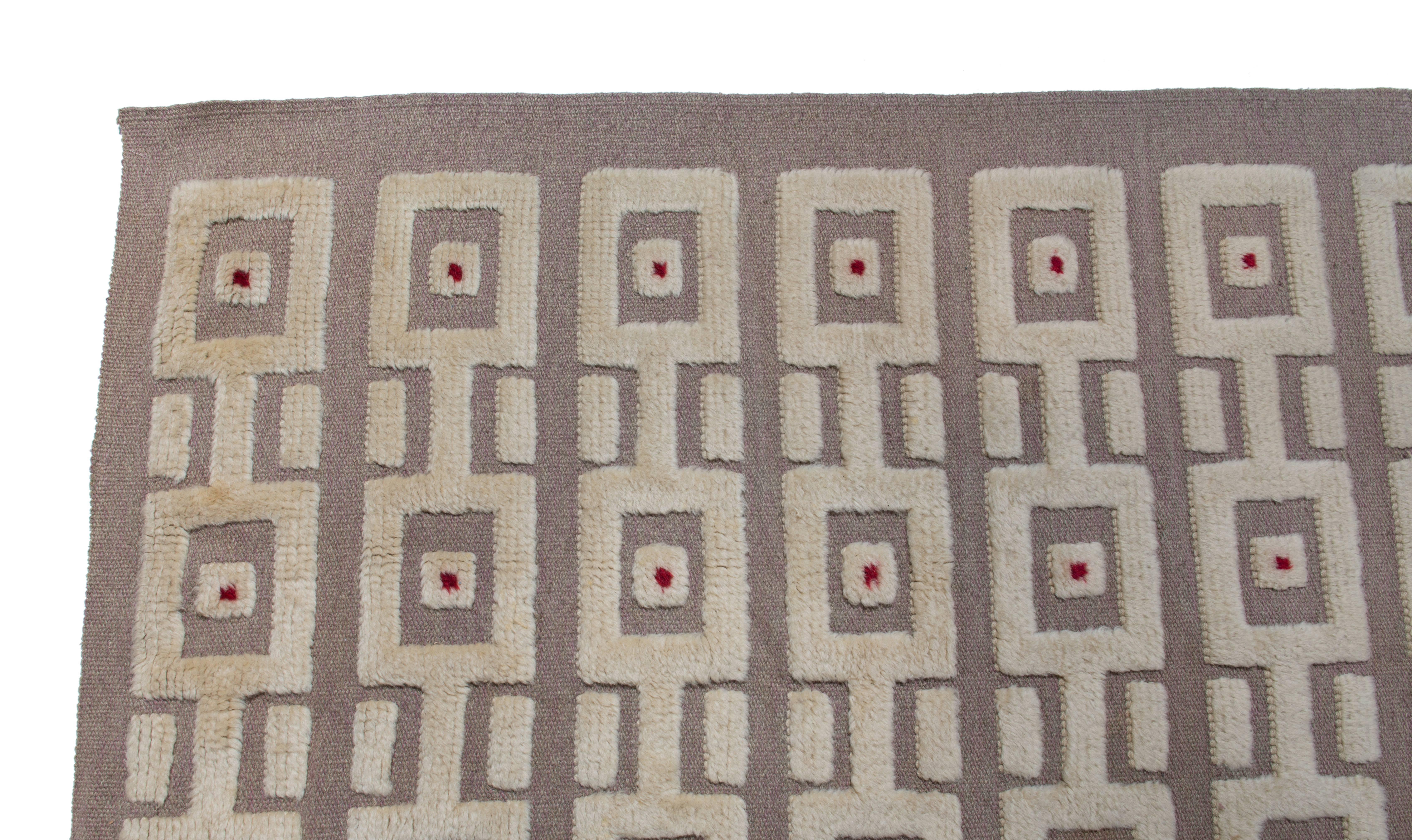 Mid-Century Modern Rare and Important Swedish Carpet by Sigvard Bernadotte