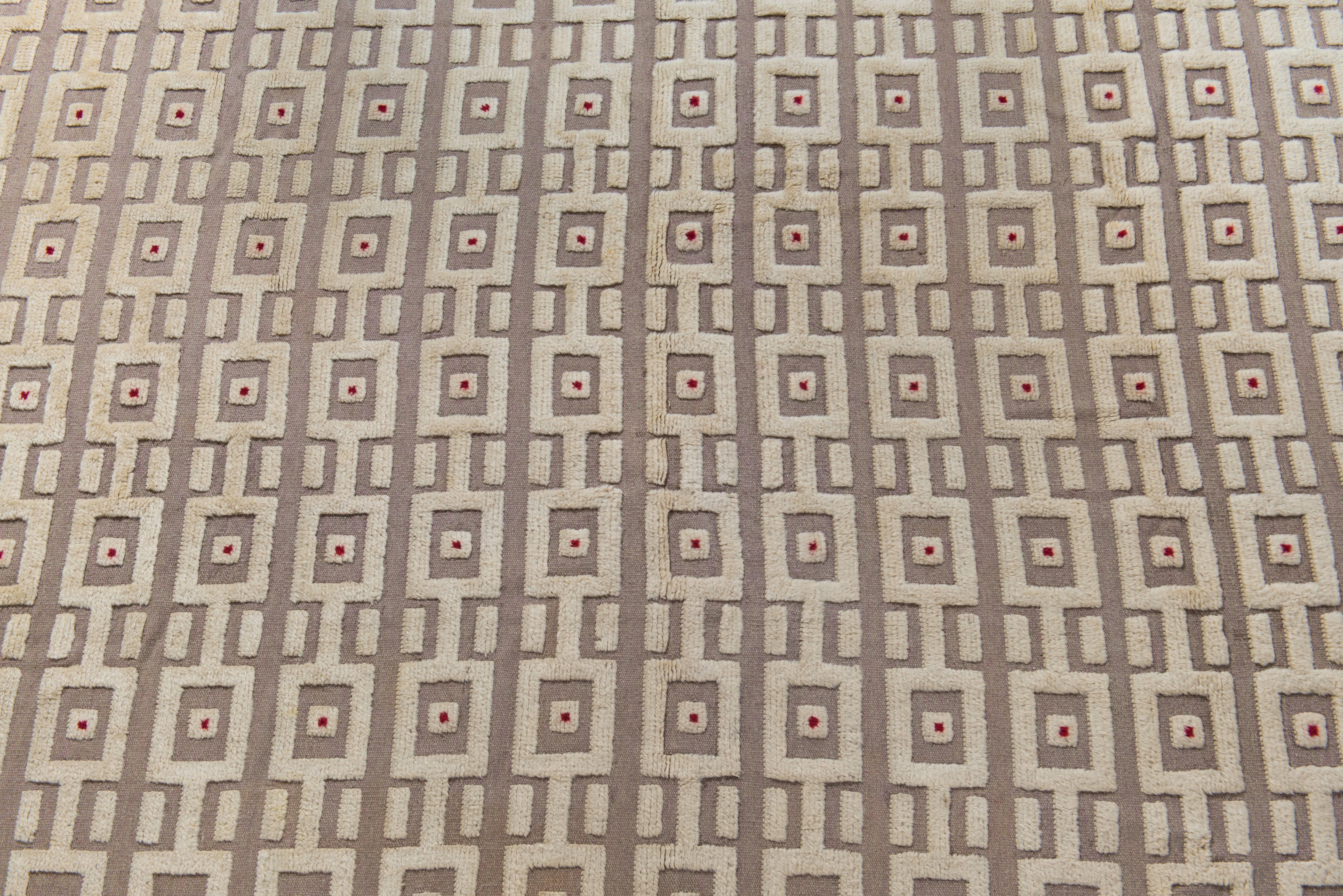 Rare and Important Swedish Carpet by Sigvard Bernadotte 4