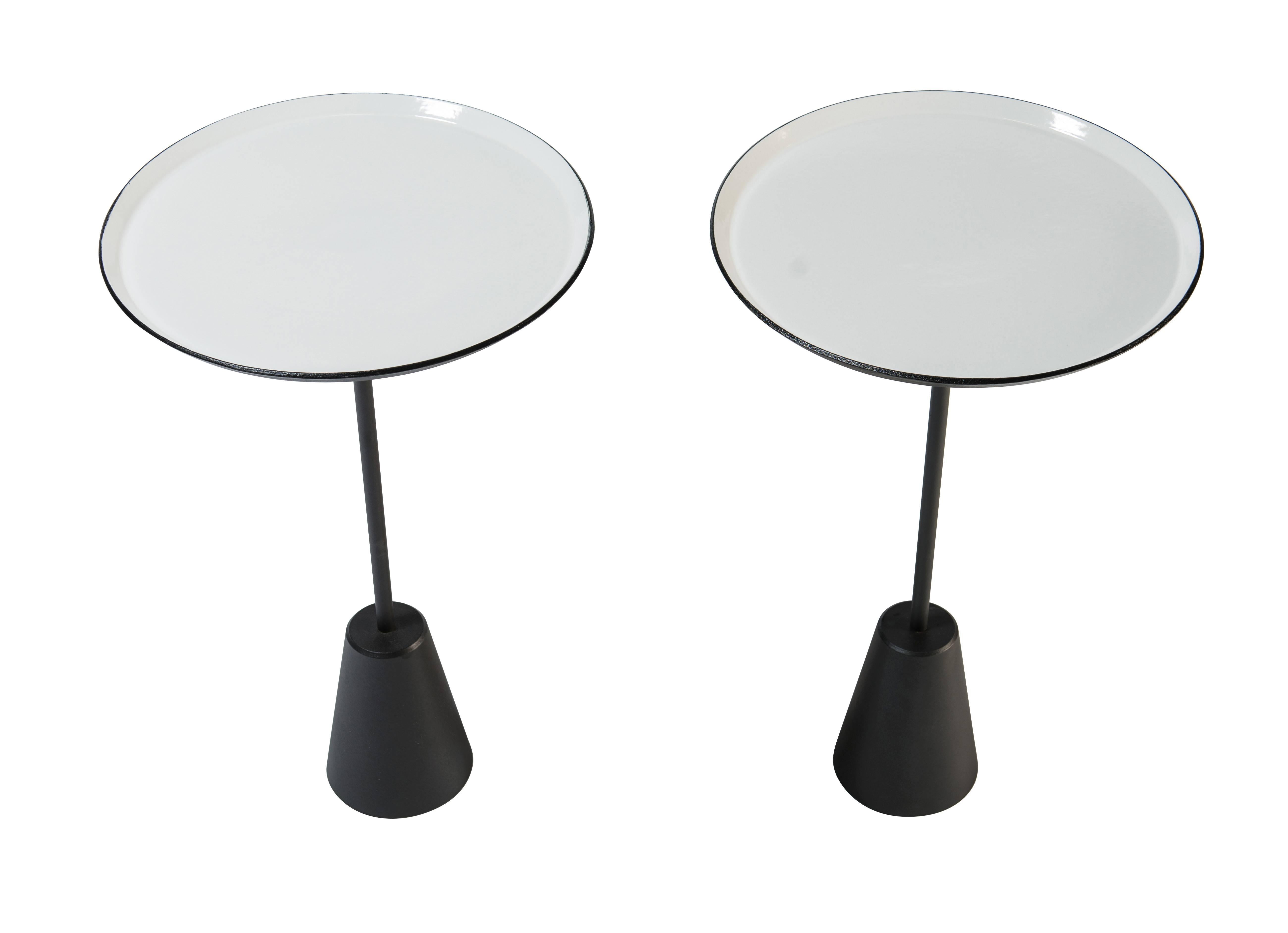 Modern Pair of White Tom Dixon 