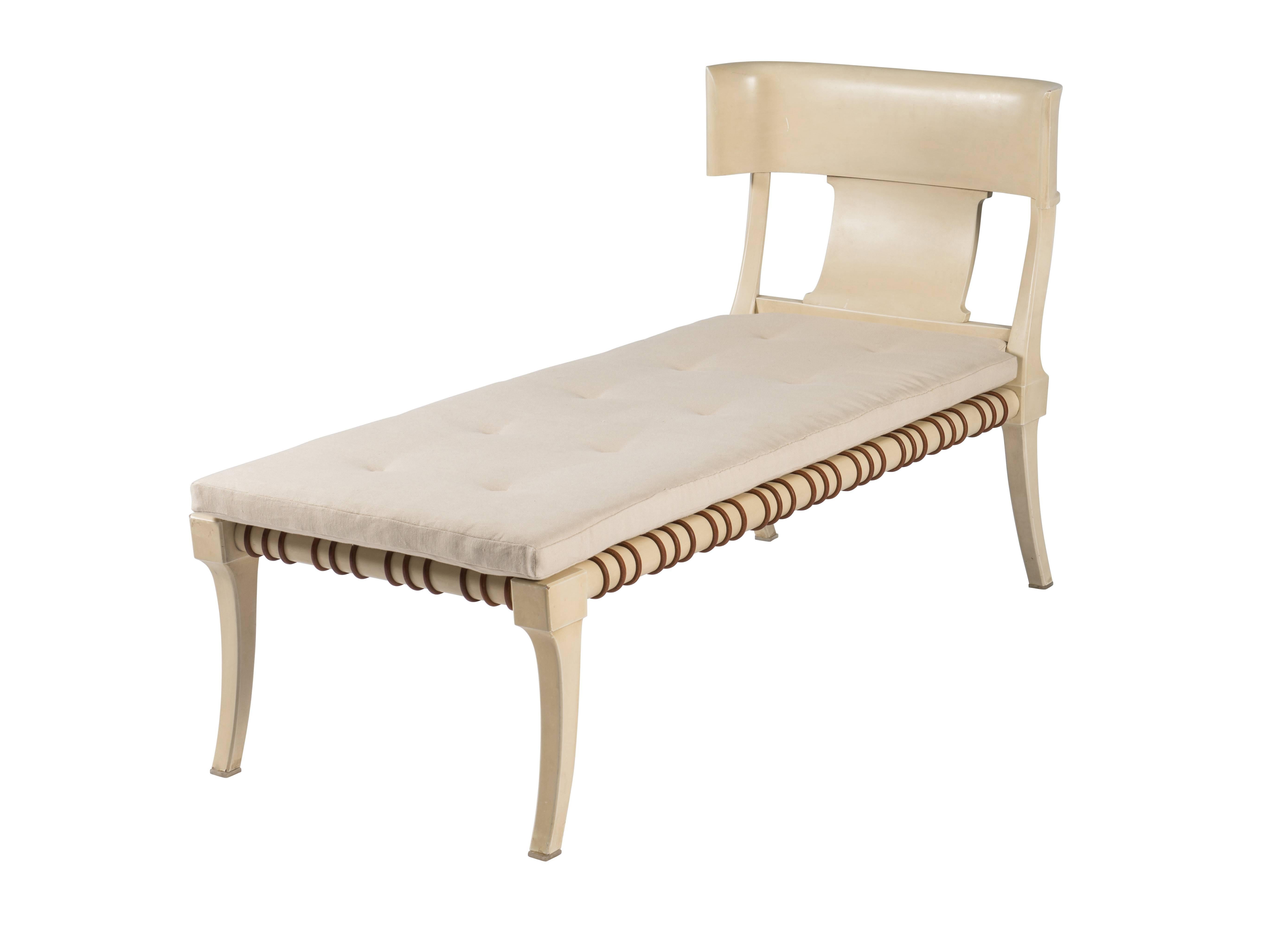 Mid-Century Modern Rare T.H. Robsjohn-Gibbings Chaise Lounge for Saridis of Athens