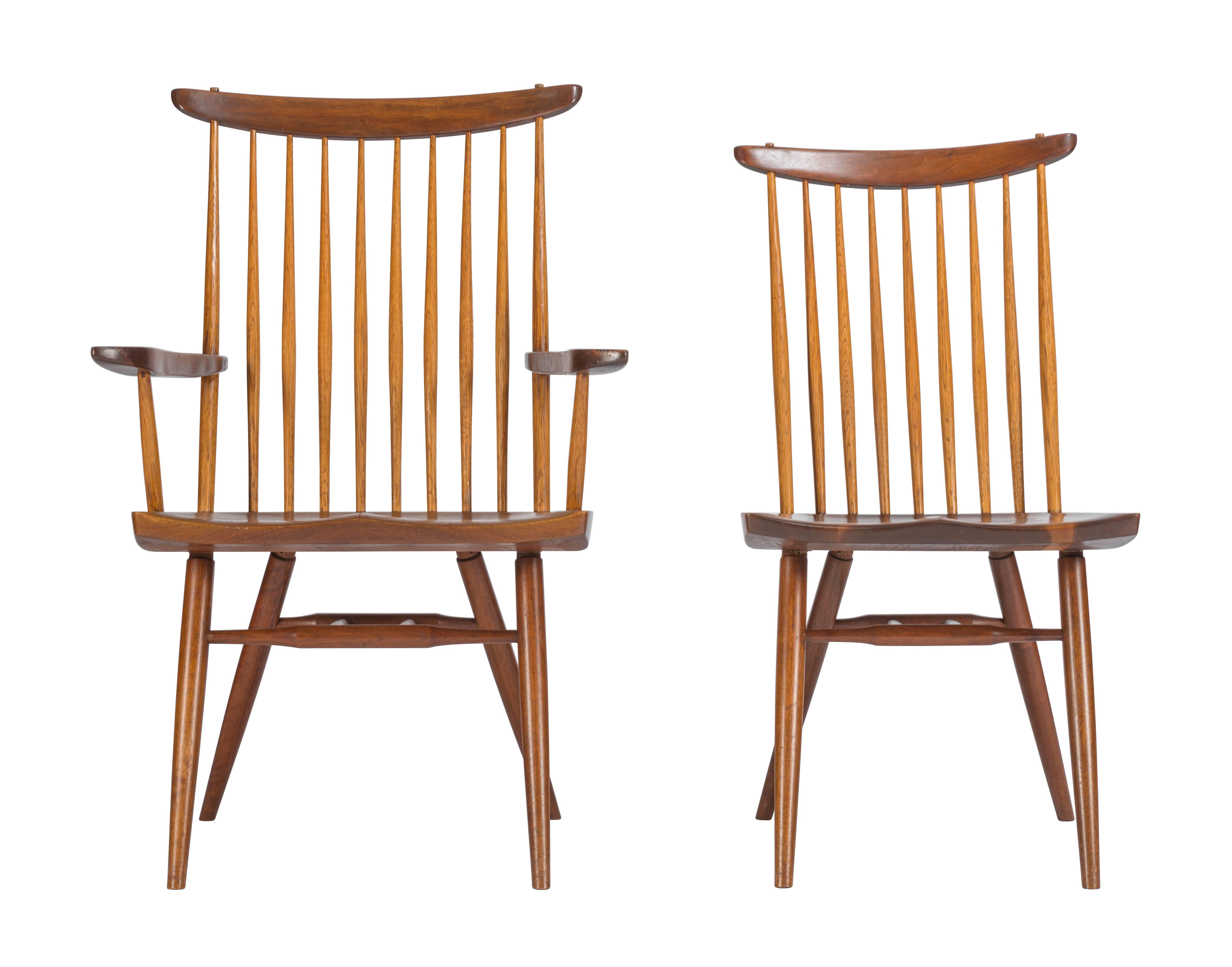 Mid-Century Modern Set of Six Nakashima New Chairs