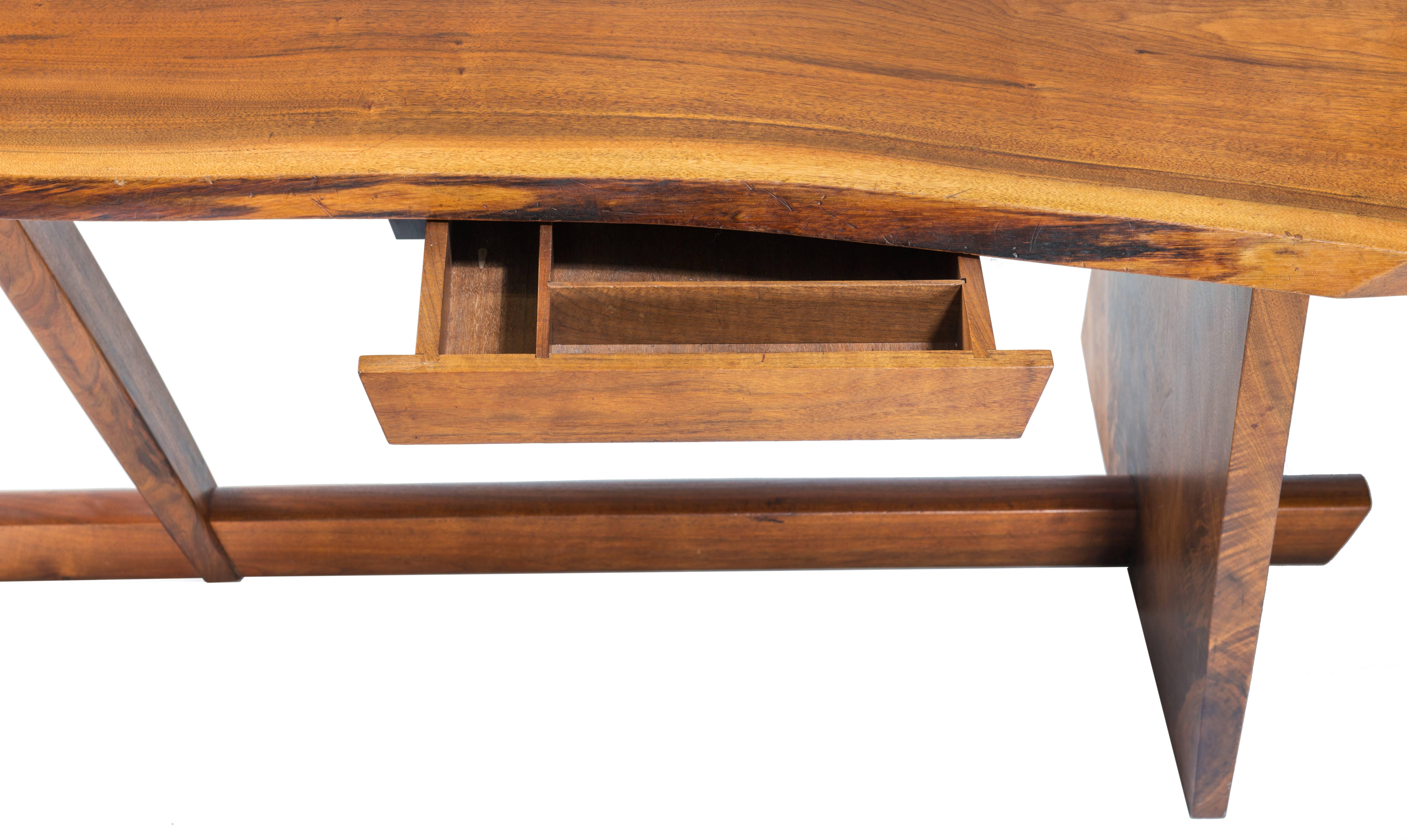 Late 20th Century Important George Nakashima Conoid Desk and Chair