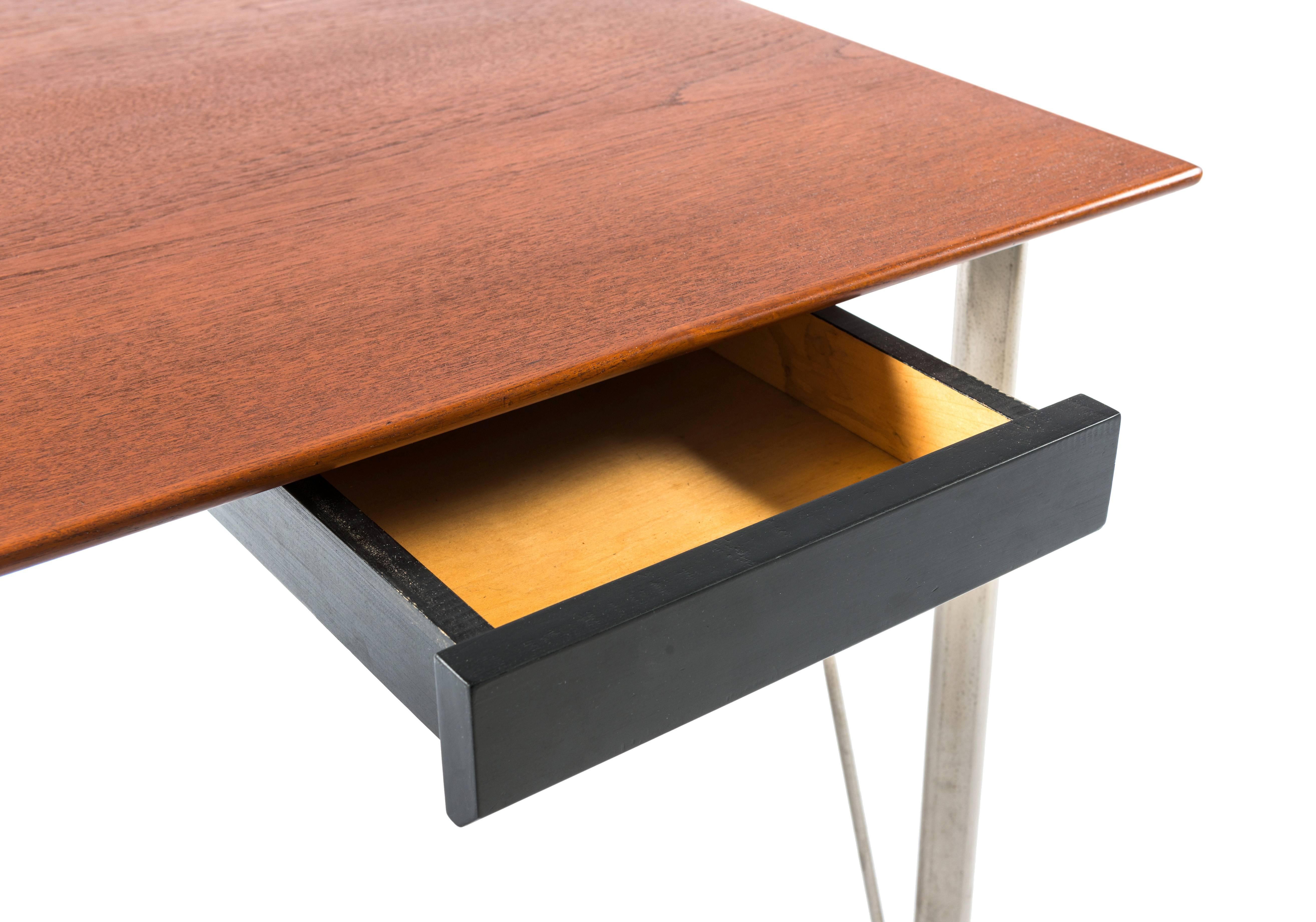 Teak Arne Jacobsen Desk by Fritz Hansen in Denmark