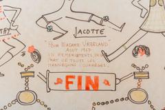 Original Model Drawing by André Courrèges for Diana Vreeland