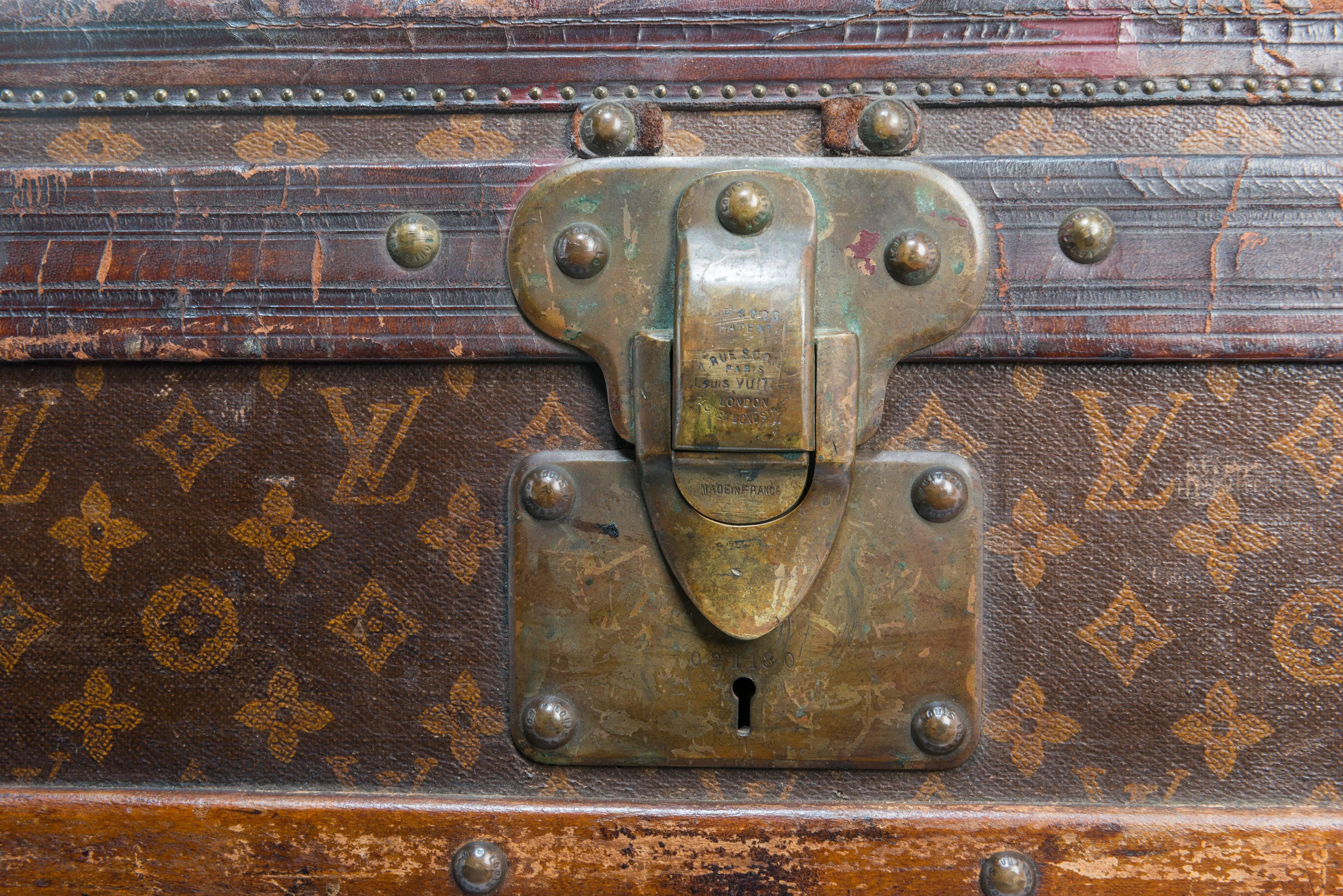 20th Century Vintage Louis Vuitton Flat Steamer Trunk