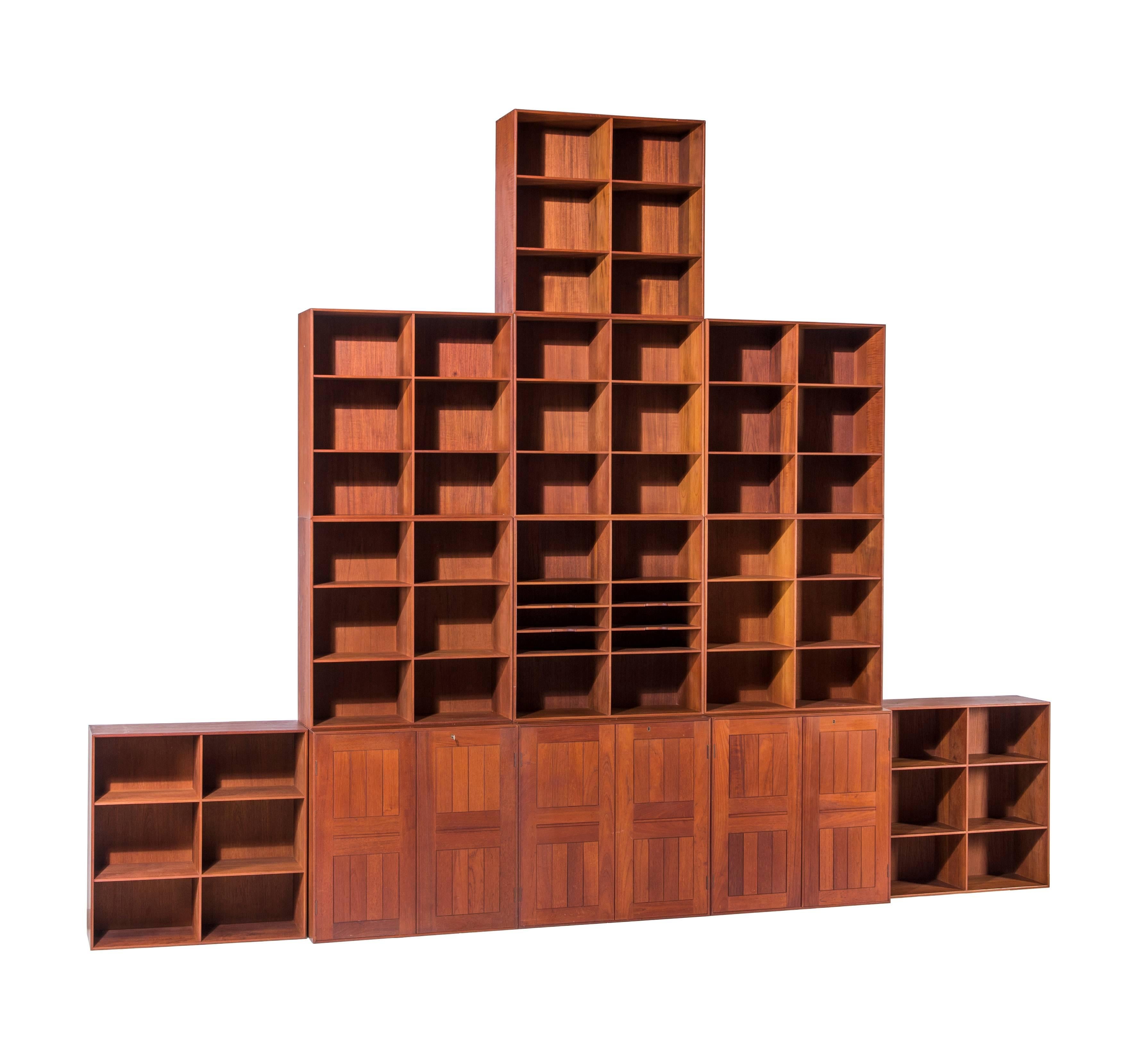 Massive Mogens Koch Bookcase in Teak In Excellent Condition In Pawtucket, RI