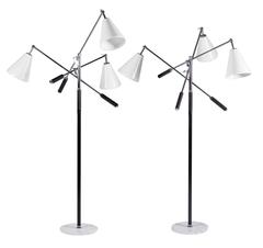 Matched Pair of Italian Triennale Floor Lamps