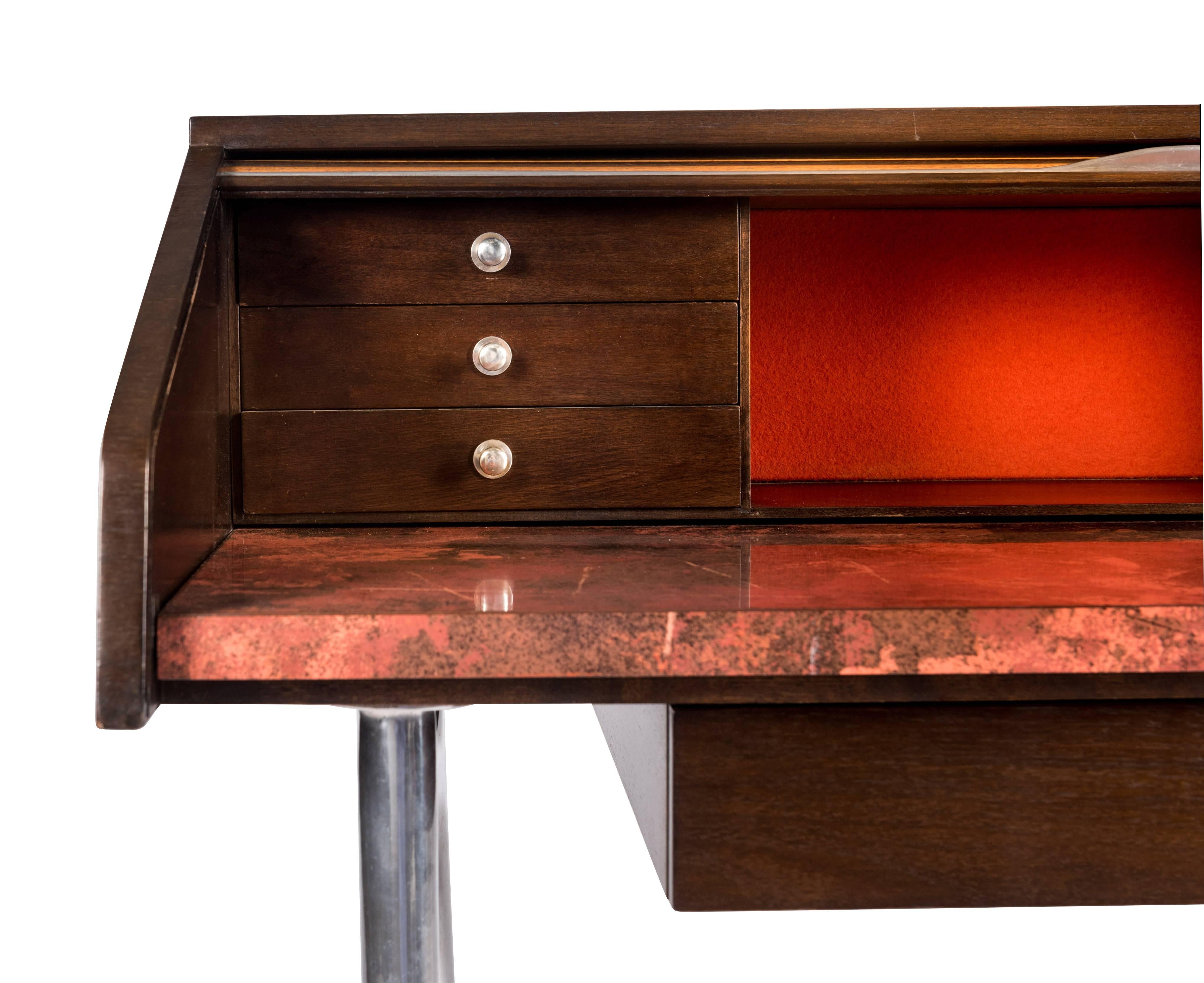 Wood Donald Deskey Desk for Charak Modern