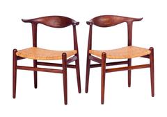 Rare Set of Ten Hans Wegner Cow Horn Chairs for Johannes Hansen