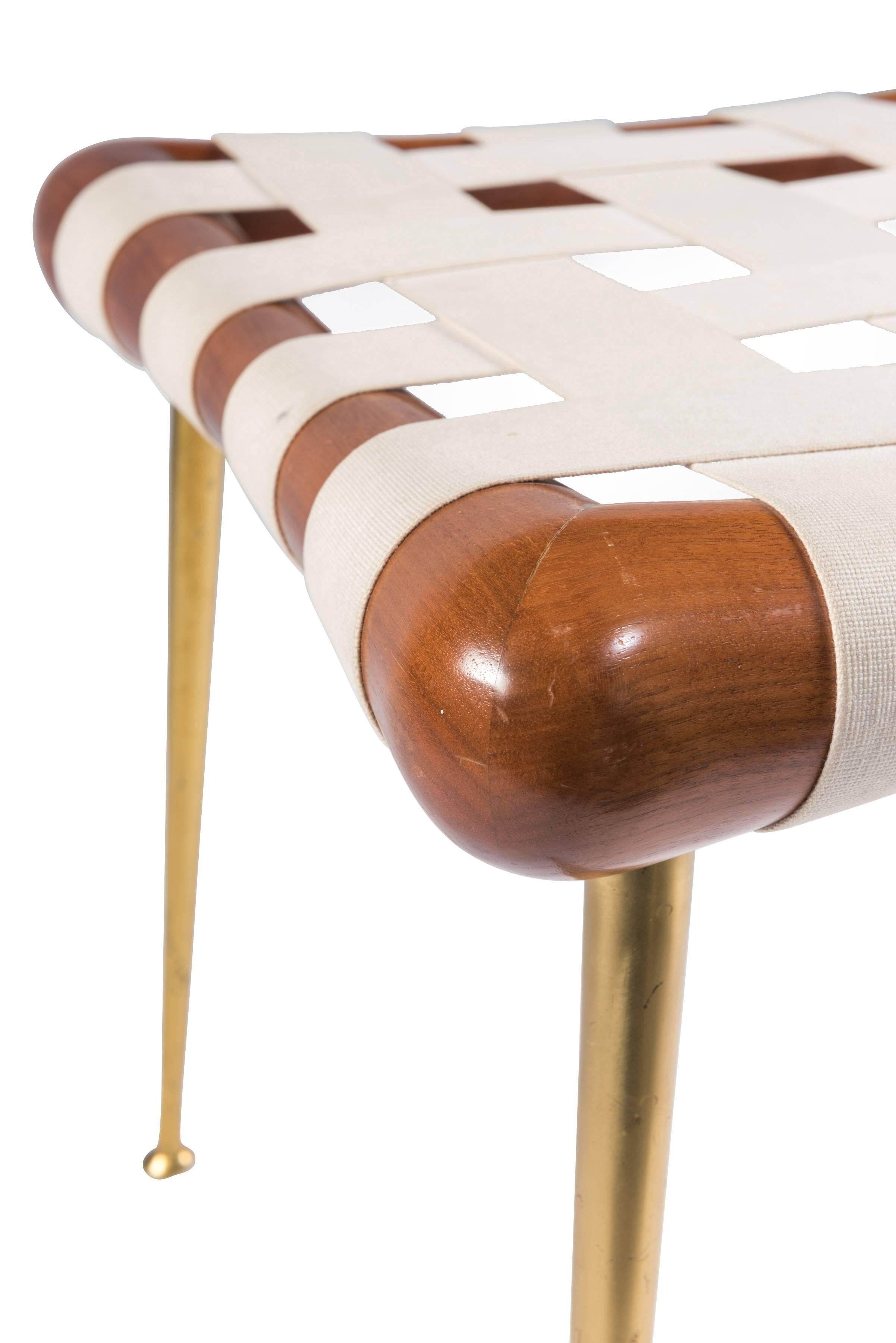 Mid-Century Modern Stool by T.H. Robsjohn-Gibbings for Widdicomb