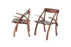 Pair of Arthur Espenet Carpenter "Wishbone" Armchairs
