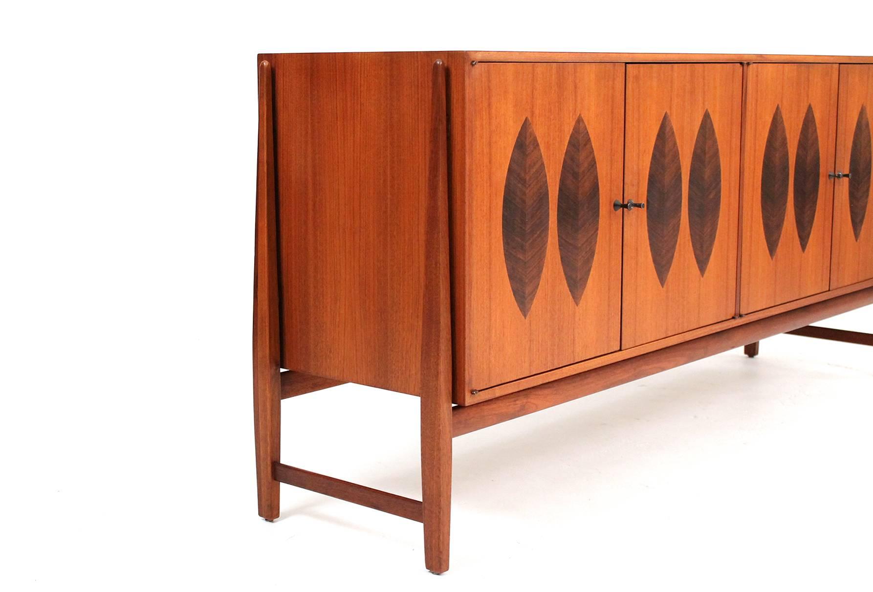 Mid-20th Century Walnut and Rosewood Cabinet by Kipp Stewart for Calvin