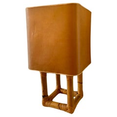 Lampe à poser en bambou des années 1970