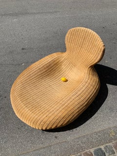 Vintage-IKEA-Rattan-Liegestuhl „Storvik“ von Carl Öjerstam