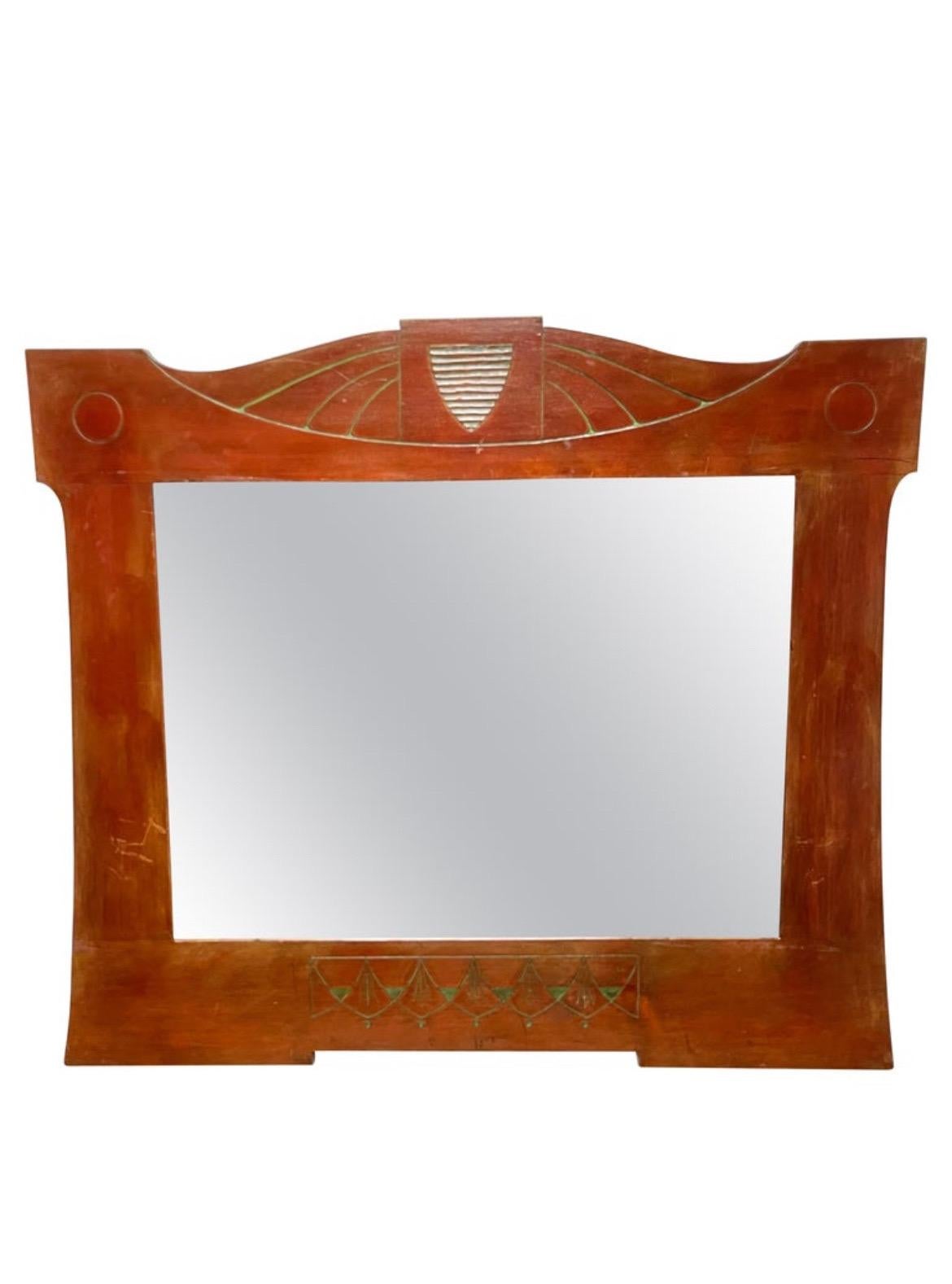 Miroir mural suédois en acajou Art nouveau, fabriqué à la main, années 1900-1910

Elegant miroir mural suédois Art nouveau du début du 20e siècle, fabriqué à la main en acajou. Le cadre présente de magnifiques motifs décoratifs sculptés,