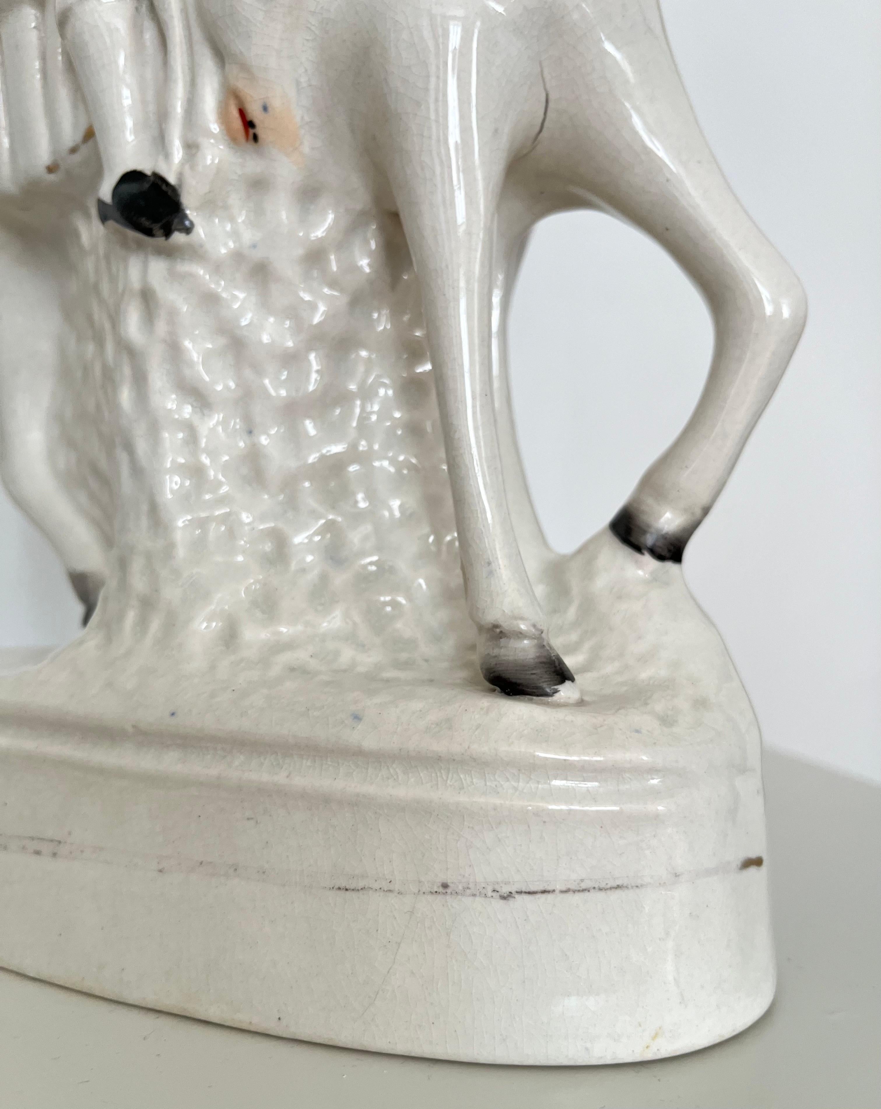 Figura di cavallo e cavaliere dello Staffordshire, Inghilterra, 1850 ca. in vendita 5
