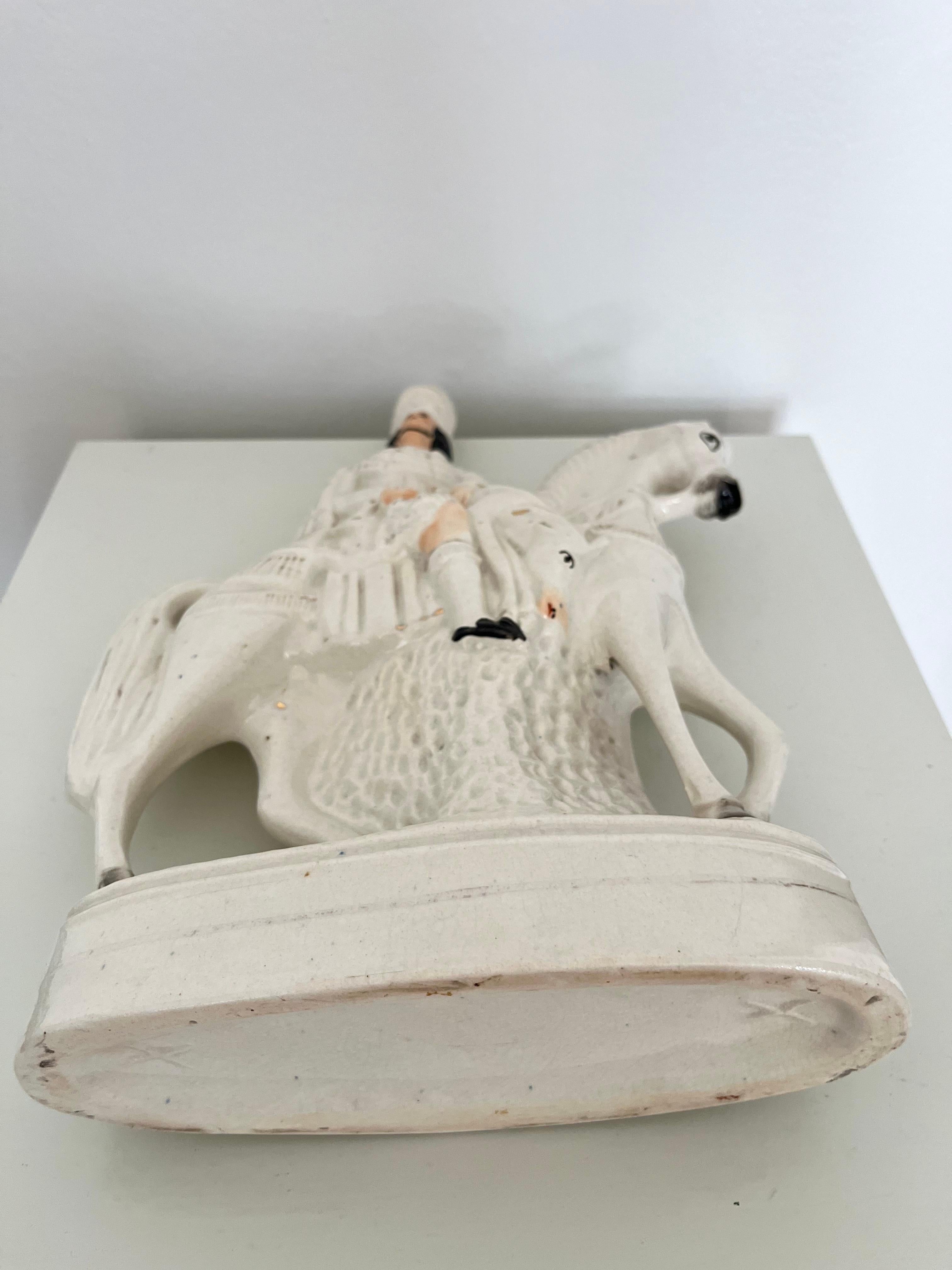 Figura di cavallo e cavaliere dello Staffordshire, Inghilterra, 1850 ca. in vendita 10