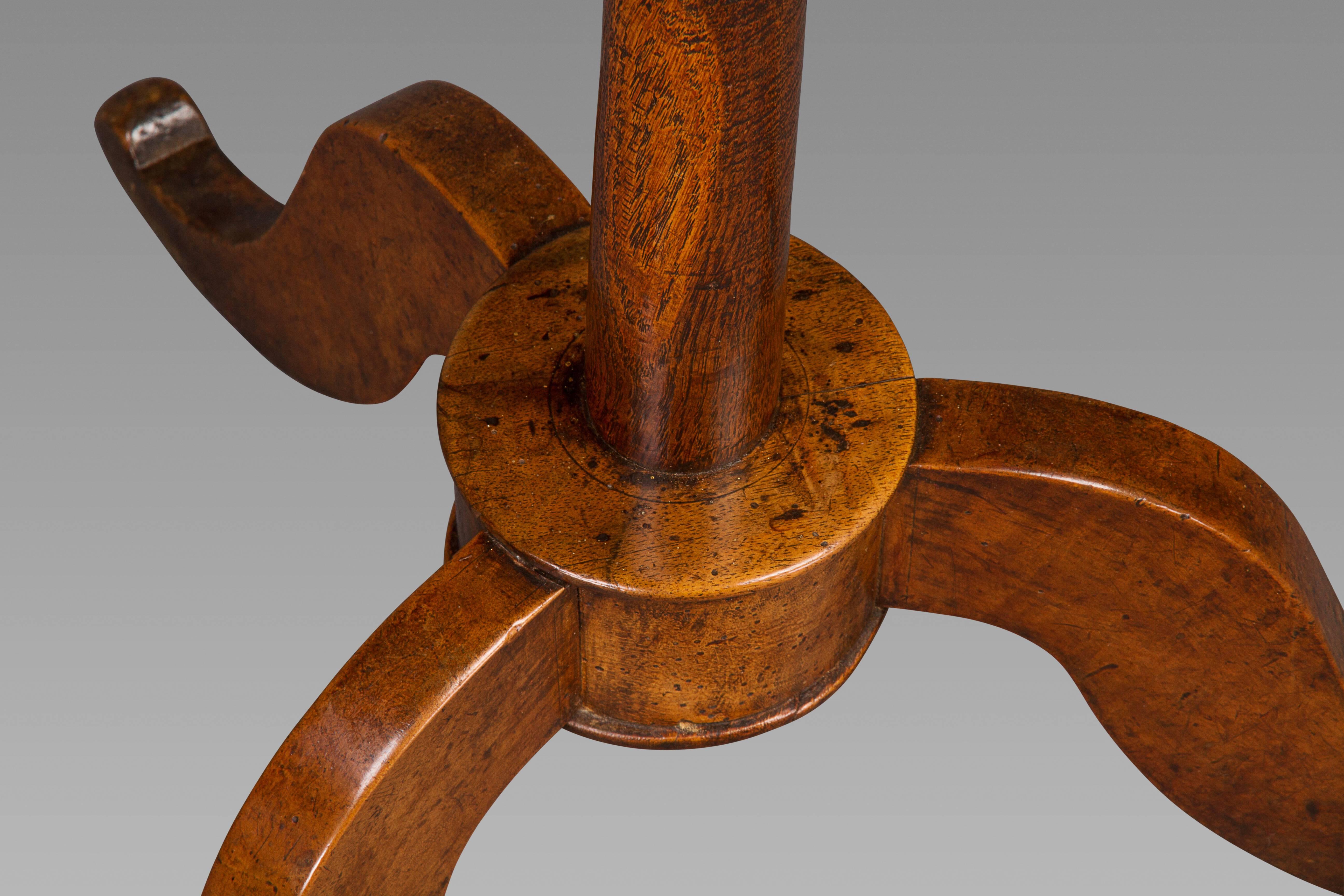 English Fine 18th Century Elm and Oak Candle Stands