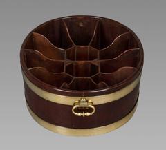 Fine and Possibly Unique Oval and Brass Bound George III Bottle Carrier