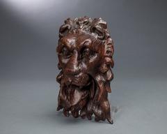 Superb Elizabeth I Carved Oak Lion Mask Mount