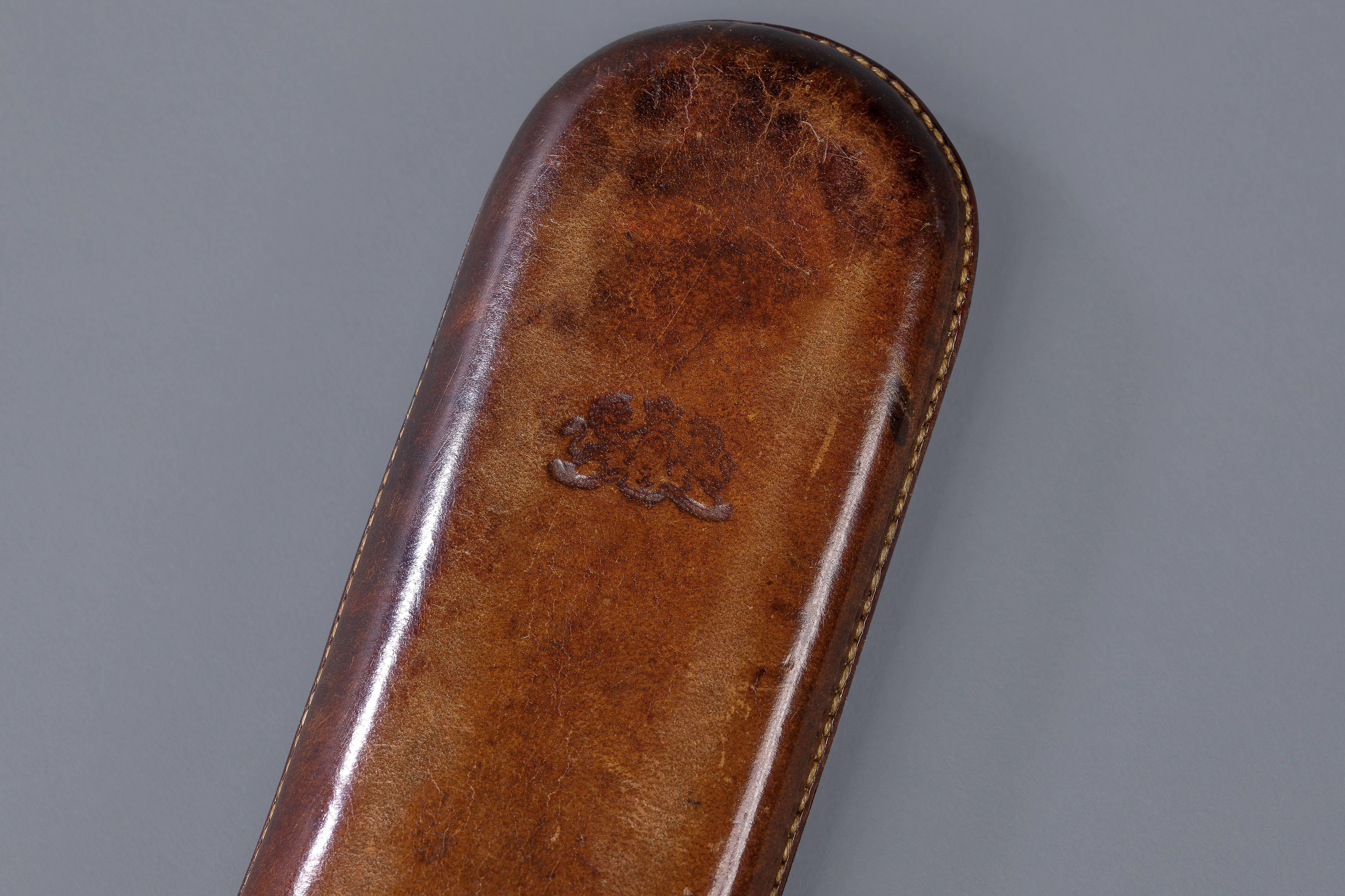 English Leather Spectacles Case For Sale