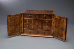 Very Rare William and Mary Oyster Veneered Small Table Cabinet