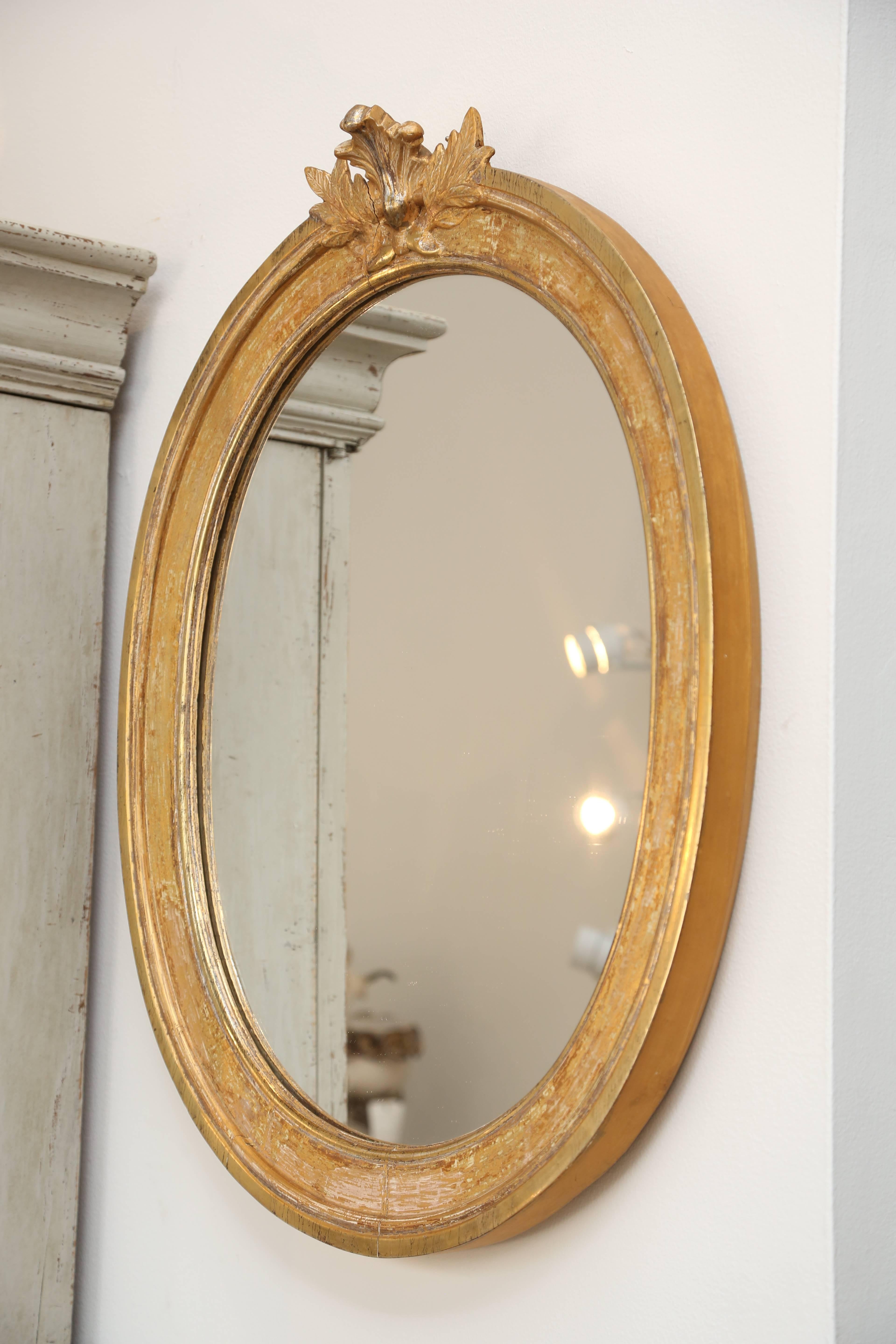 Pair of Antique Swedish Gustavian Oval Mirrors Early 19th Century 2