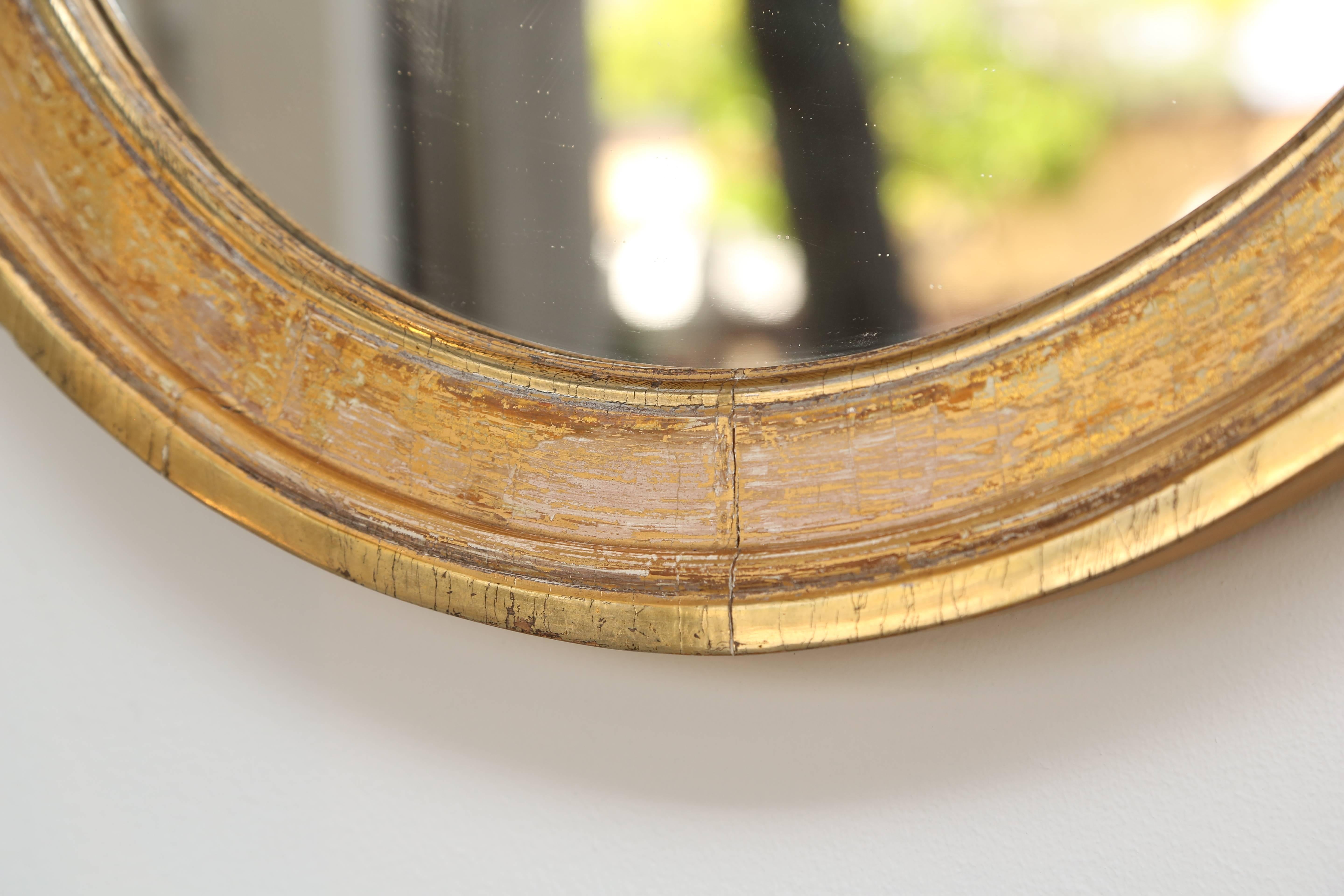 Pair of Antique Swedish Gustavian Oval Mirrors Early 19th Century In Good Condition In West Palm Beach, FL