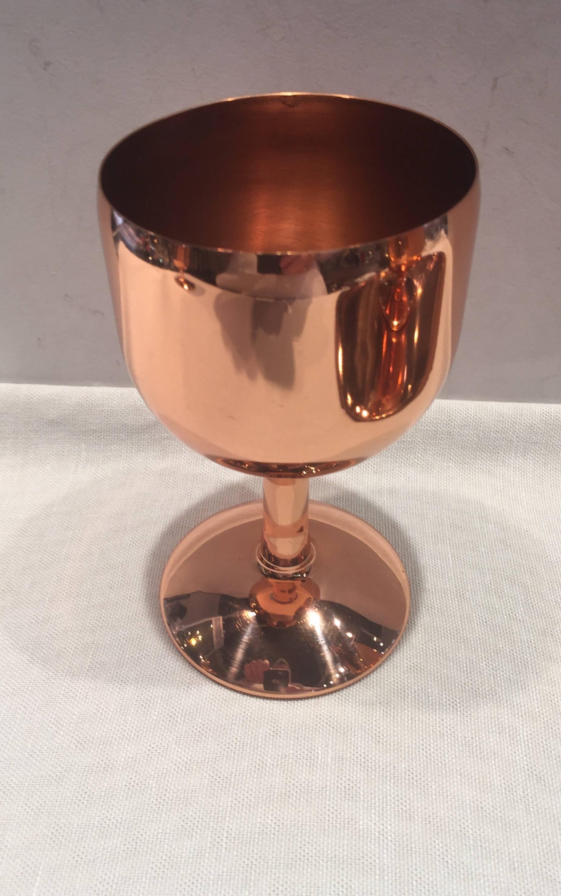 Norman Bel Geddes Copper Art Deco Cocktail or Drinks Set For Sale 2