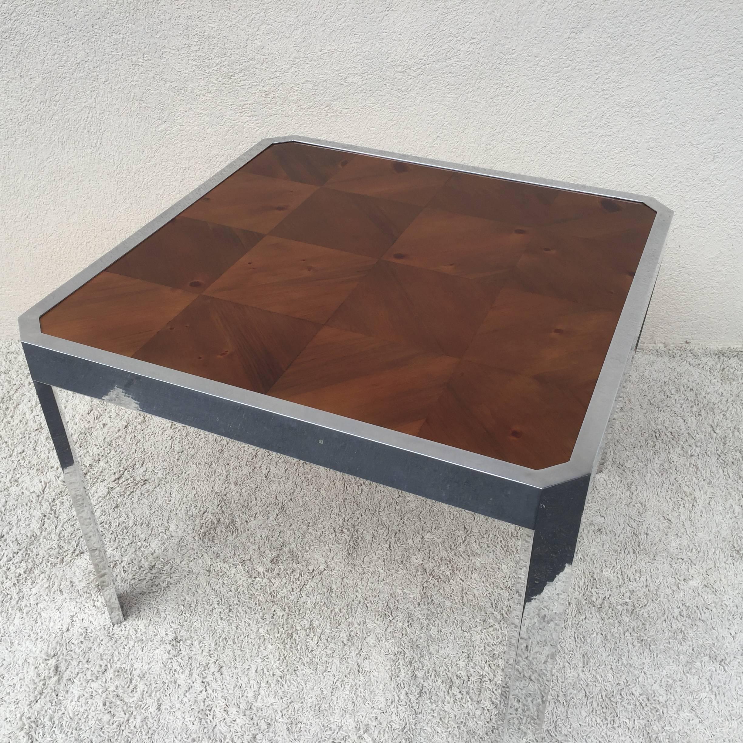 Mid-Century Modern Paul Evans Style Parquet Top Card Table/Dining Table