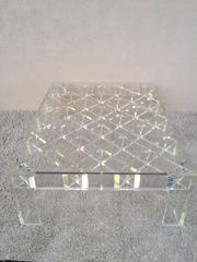 David Barrett Lucite Glass One of a Kind Cocktail Table