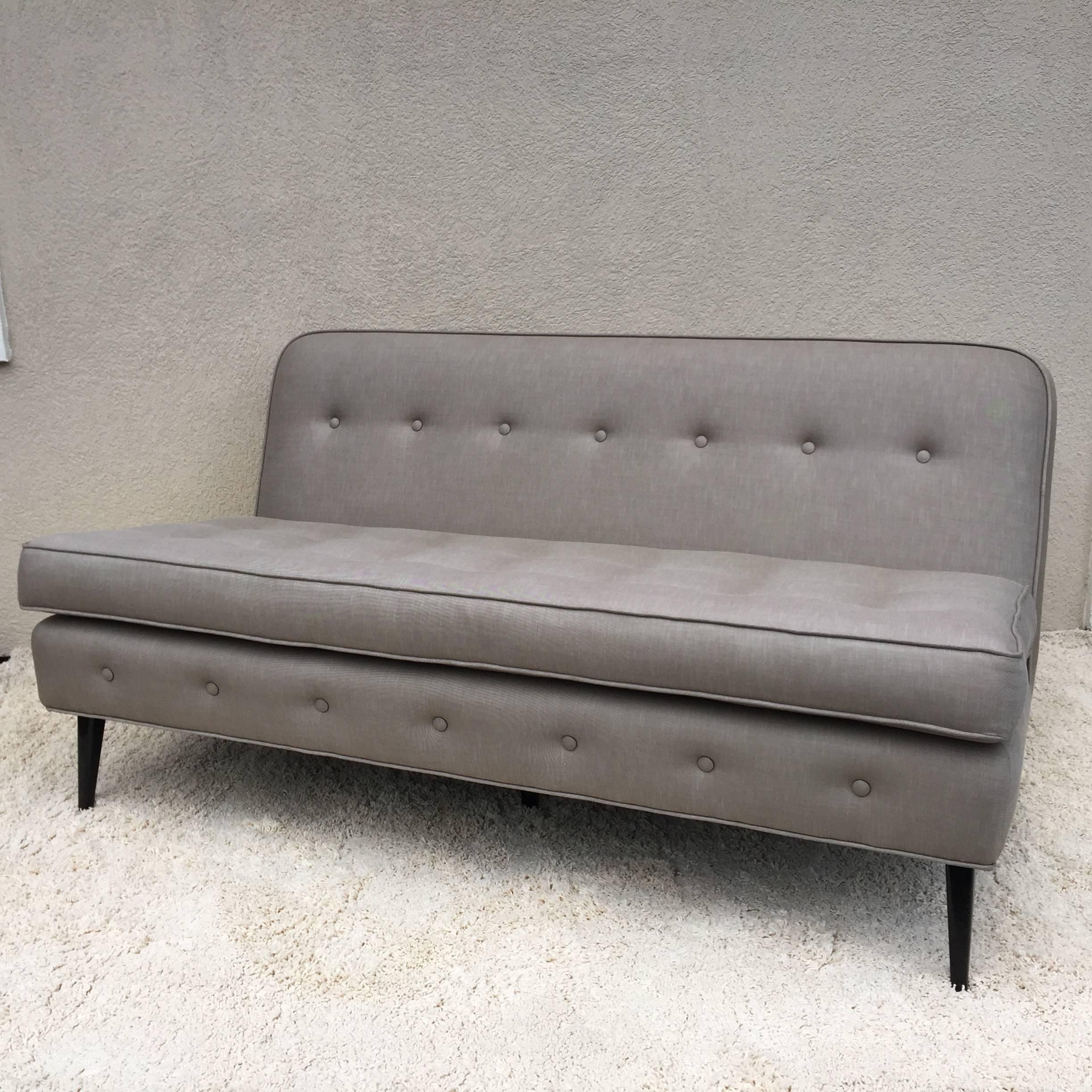 Mid-Century Modern Paul McCobb Style Armless Sofa