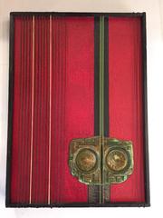 Taisuke Hamada Pintura Collage Titulado  "Él y Ella y Puente"