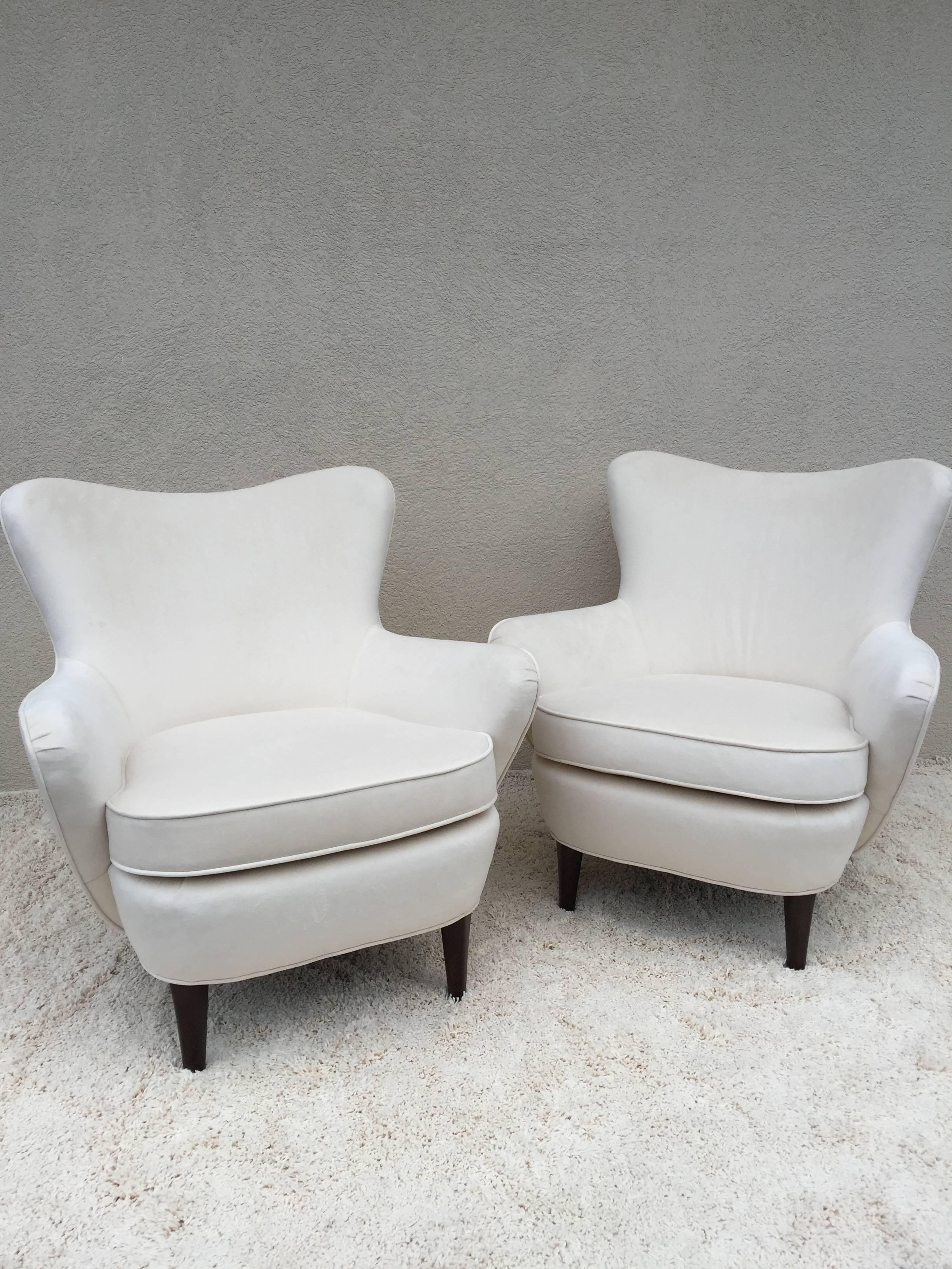 American Pair Rare Ernst Schwadron Club Chairs, for Rena Rosenthal For Sale