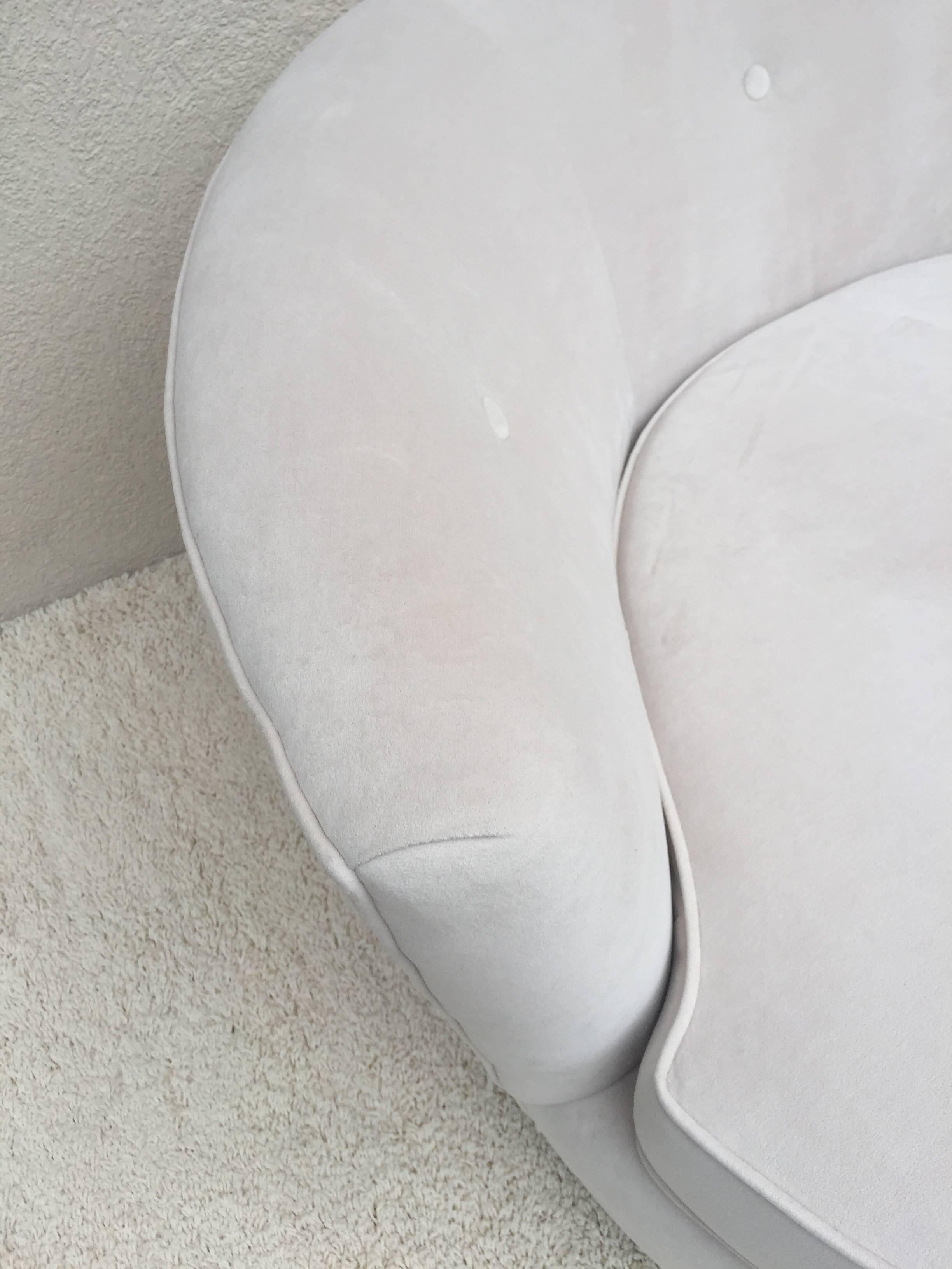 Fauteuil club circulaire à deux places extra-large de style Milo Baughman en vente 2